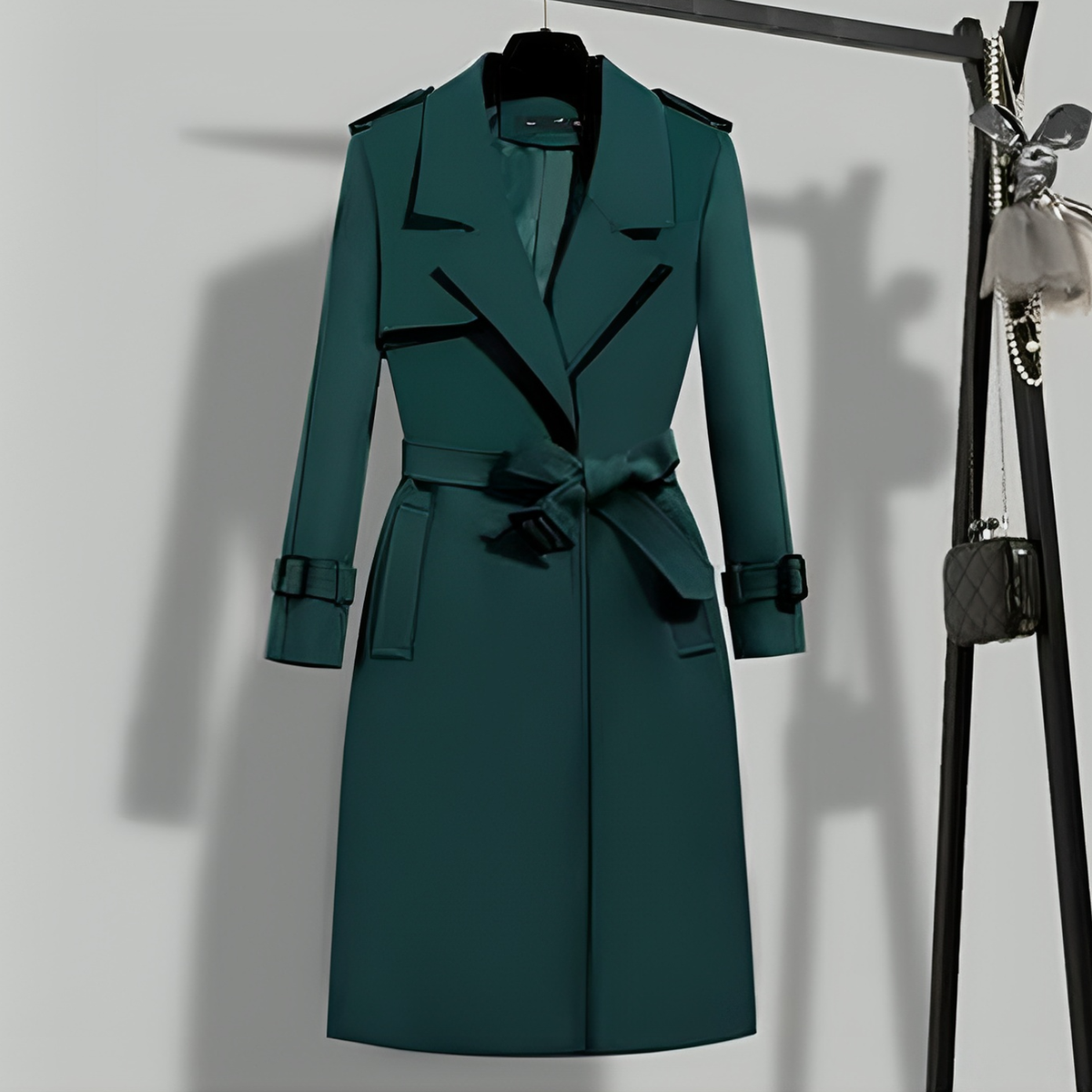 WW | Frauen Maßgeschneiderter Trenchcoat mit Abnehmbarem Taillengürtel