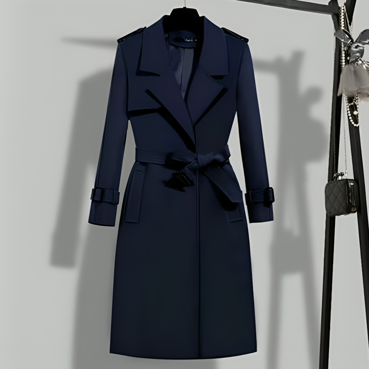 WW | Frauen Maßgeschneiderter Trenchcoat mit Abnehmbarem Taillengürtel