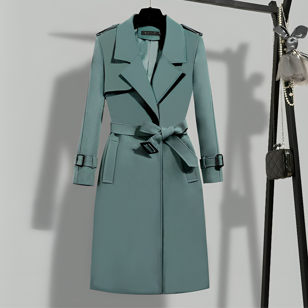 WW | Frauen Maßgeschneiderter Trenchcoat mit Abnehmbarem Taillengürtel