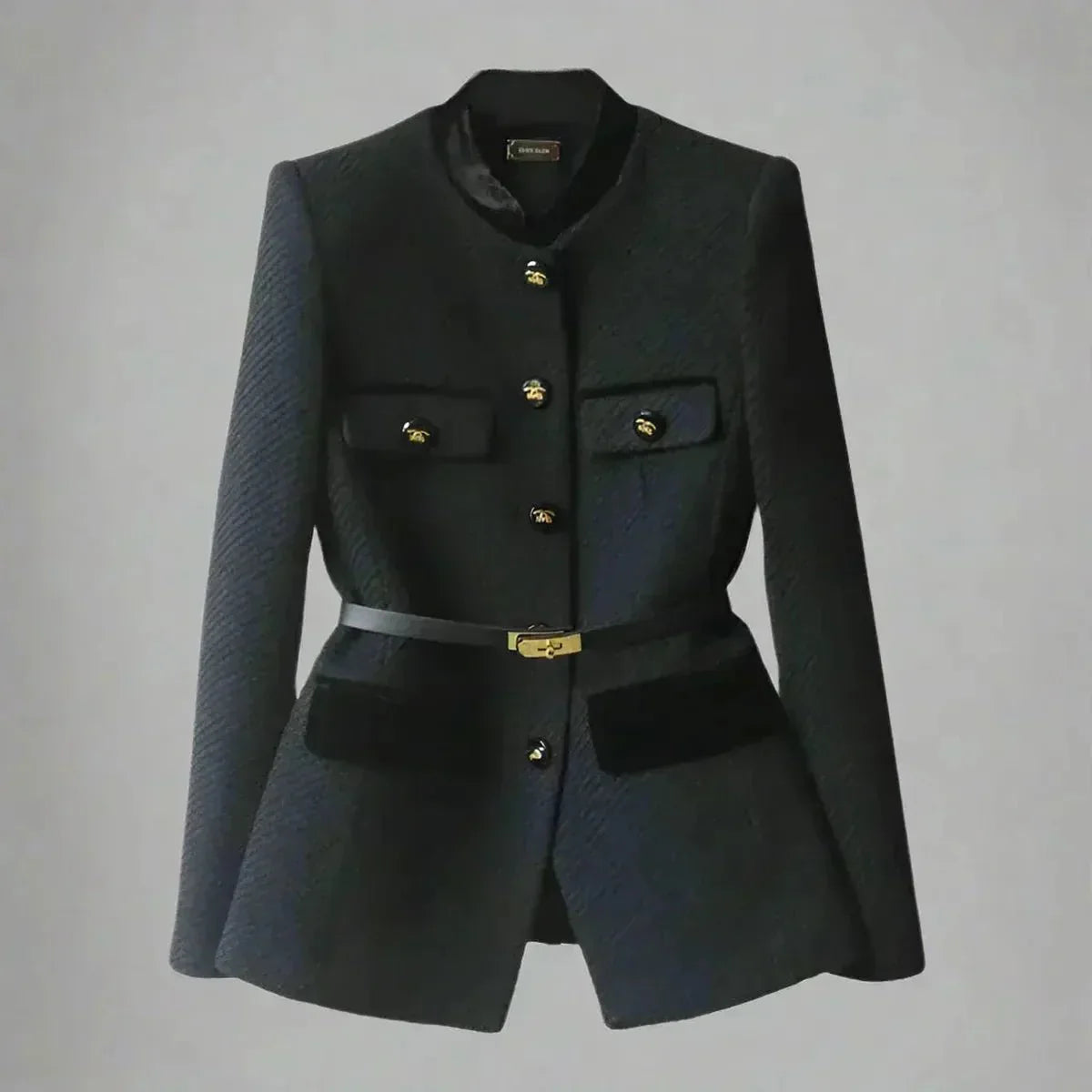 WW | Damen Maßgeschneiderter Wollmantel mit Gürtel