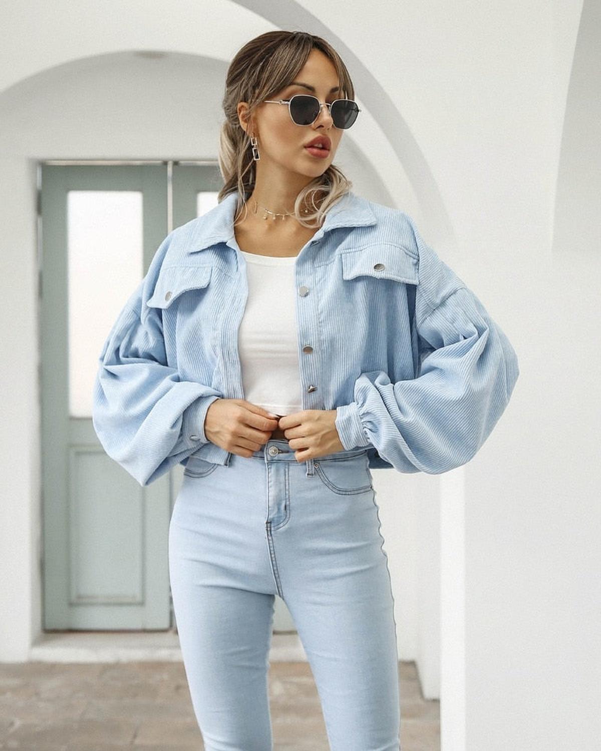 WW | Damen Modejacke mit Weitem Ärmel