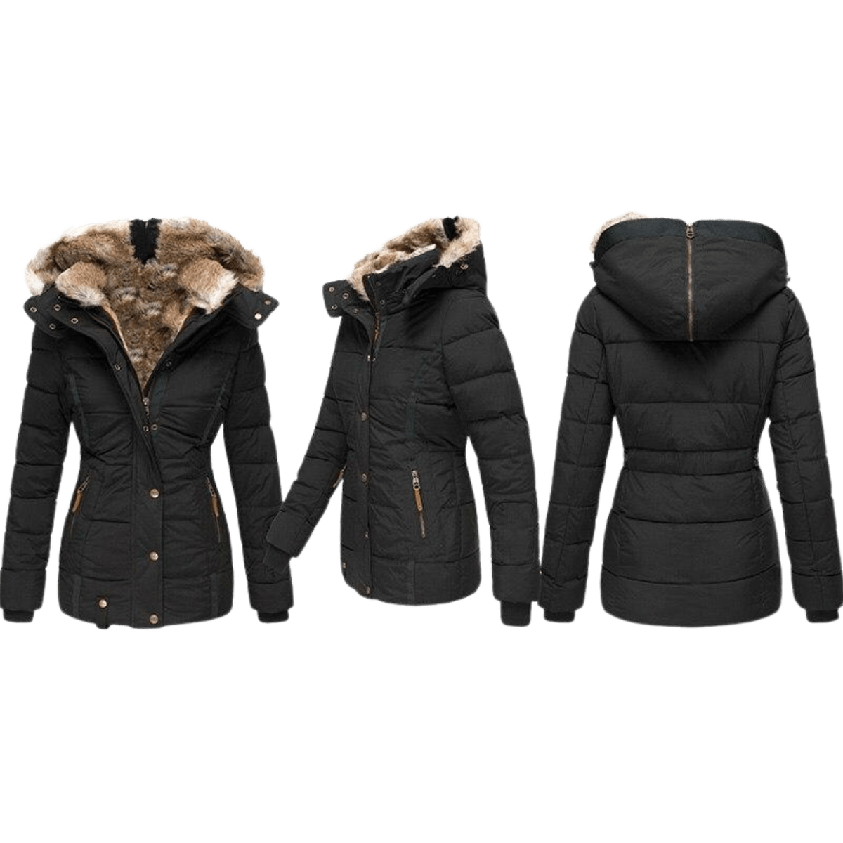 WW | Damen Winterjacke mit Fellfutter und Slim Fit