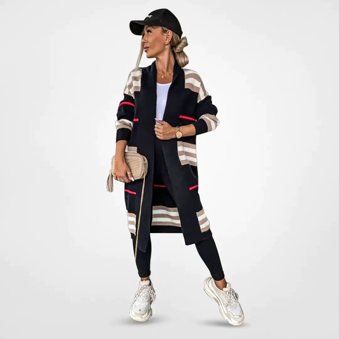 WW | Beautiful, Warm, Patterned Long Cardigan