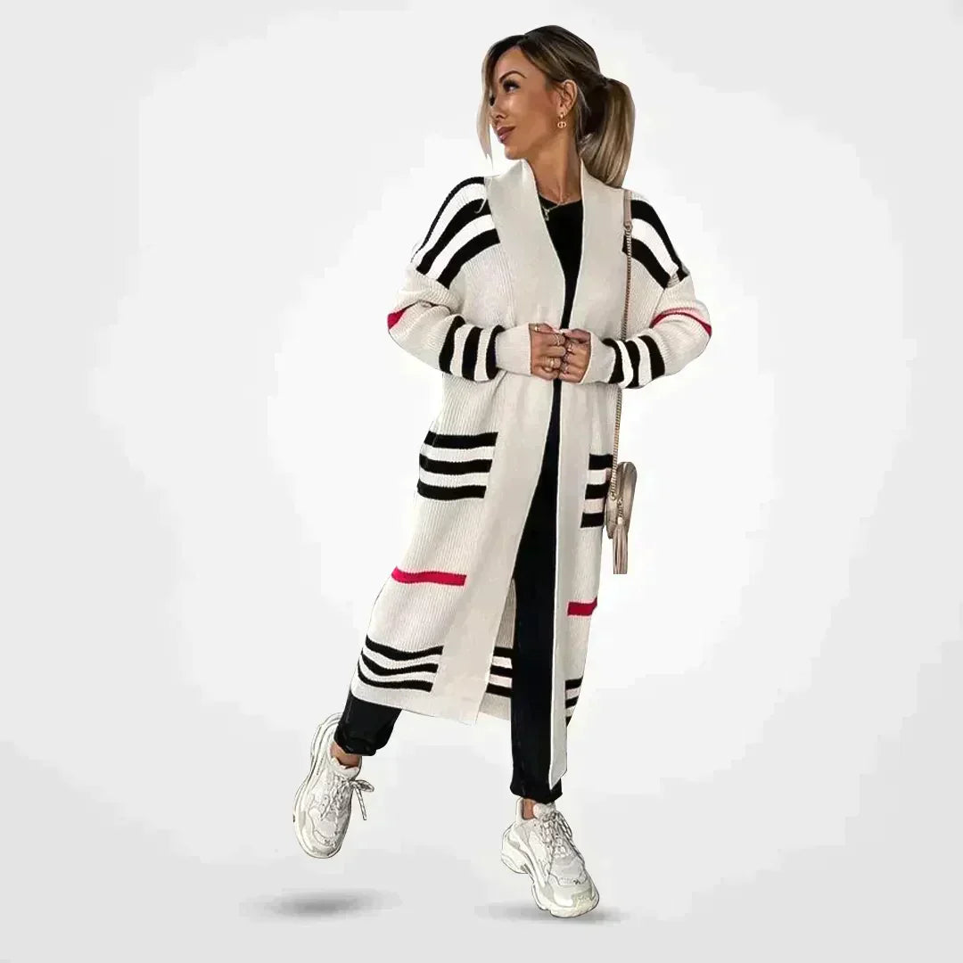 WW | Beautiful, Warm, Patterned Long Cardigan