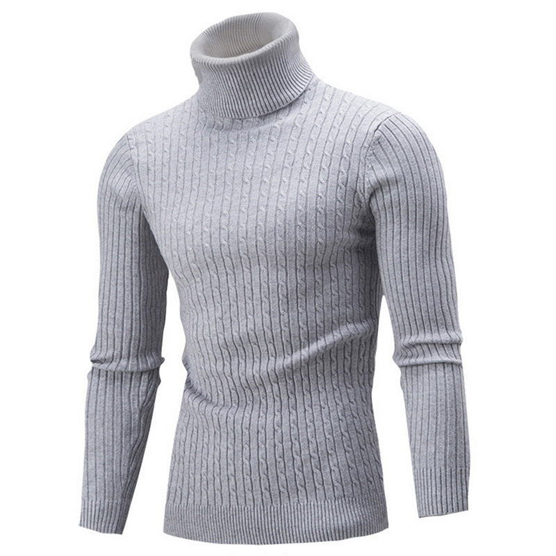 WW | Herren Rollkragenpullover aus dicker Wolle mit hohem Kragen