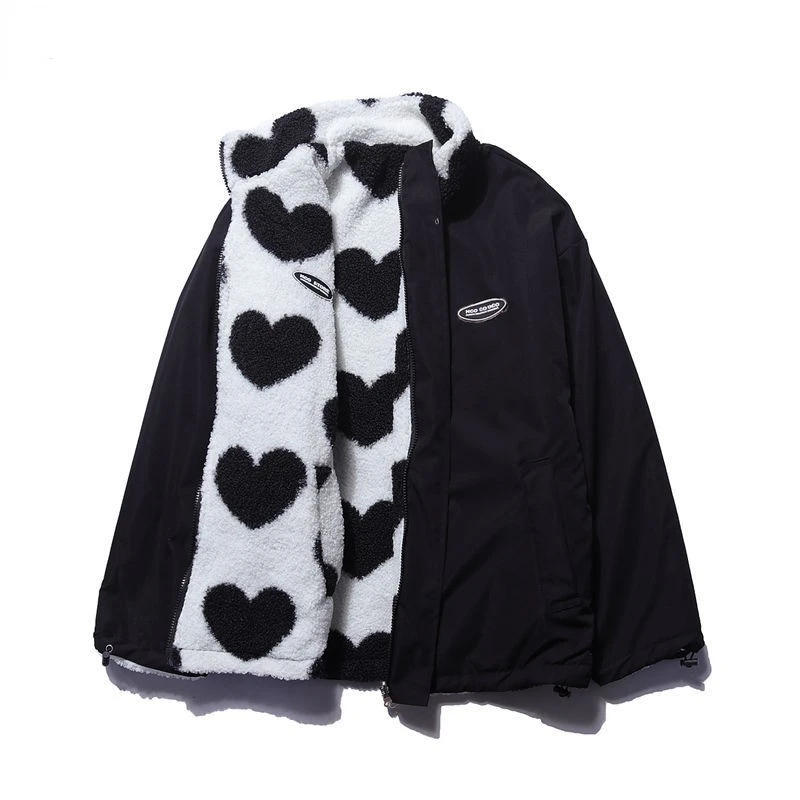 WW | double-faced women's coat with heart design