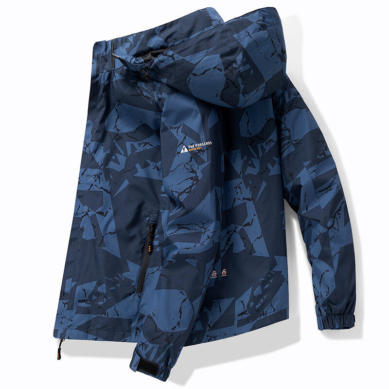WW | Wasserdichte Winter-Skijacke Sportlicher Stil mit Reißverschluss und Buchstabendruck
