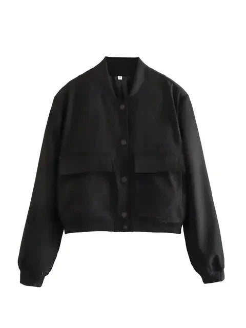 WW | Cropped Bomberjacke - Schick & Leicht - Reißverschluss - Lässiger Street Style
