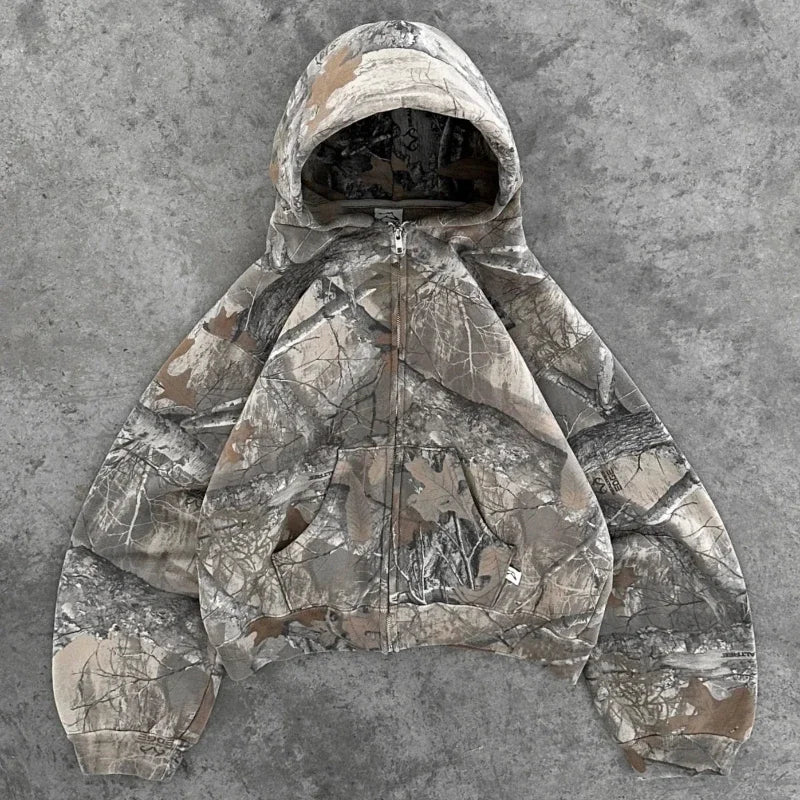 WW | Y2K Retro Unisex Hoodie mit Camouflage-Muster