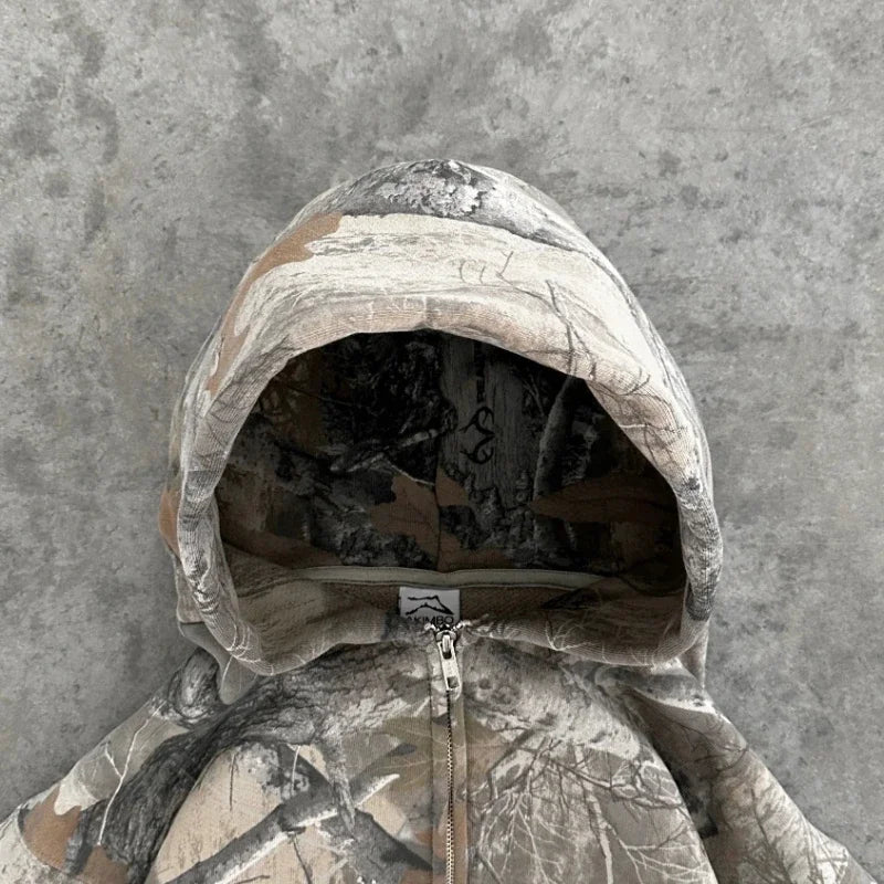 WW | Y2K Retro Unisex Hoodie mit Camouflage-Muster