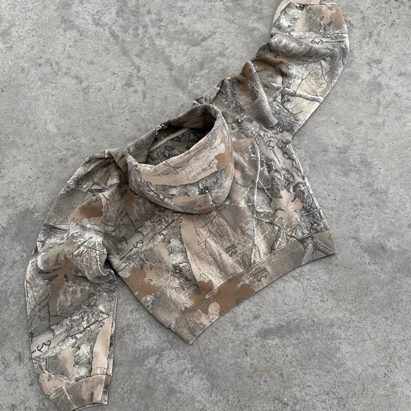 WW | Y2K Retro Unisex Hoodie mit Camouflage-Muster