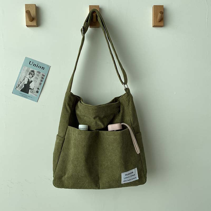 WW | Wide Corduroy Shoulder Bag