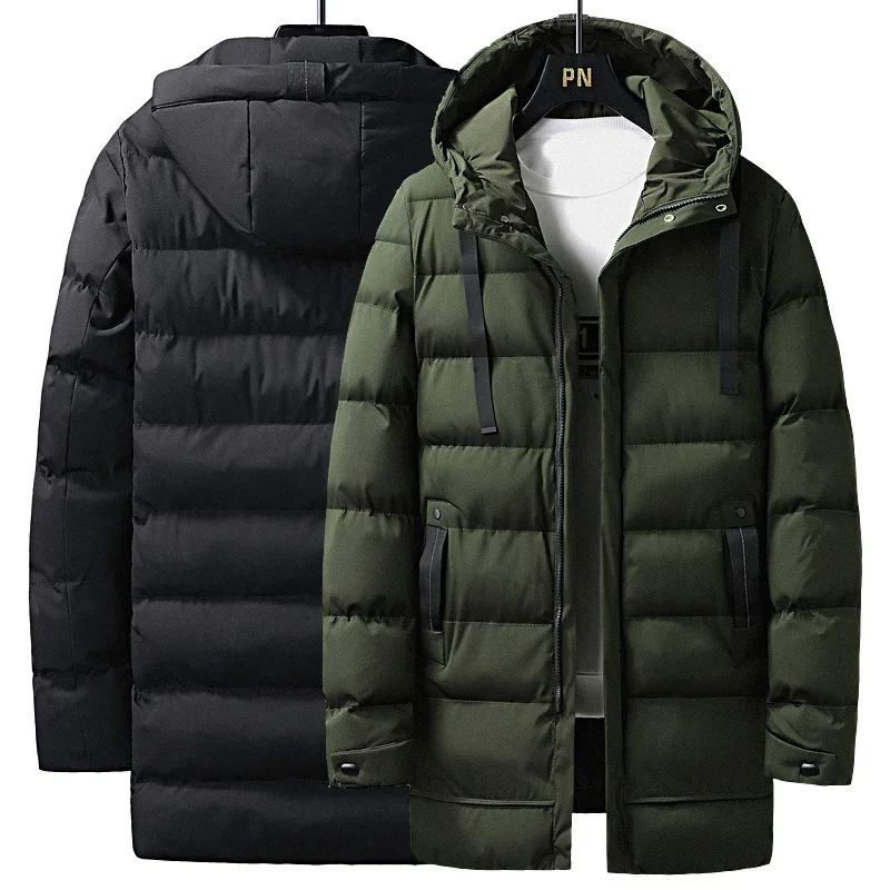 WW | Men's Long Winter Coat Warm and Windproof for Outdoor Activities