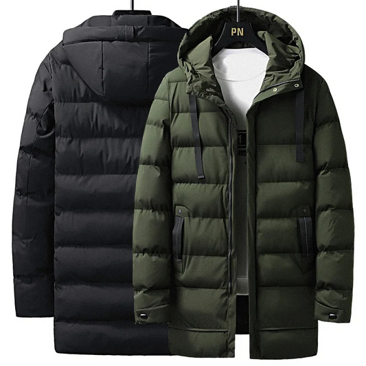 WW | Herren Wintermantel lang Warm und winddicht für Outdoor-Aktivitäten
