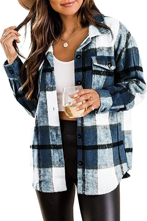 WOLF Plaid Shirt with Button Placket