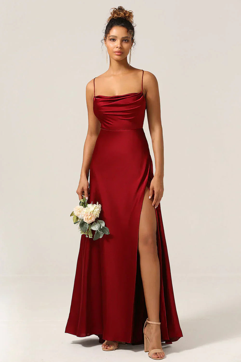 WW | Elegantes Maxikleid Aus Satin