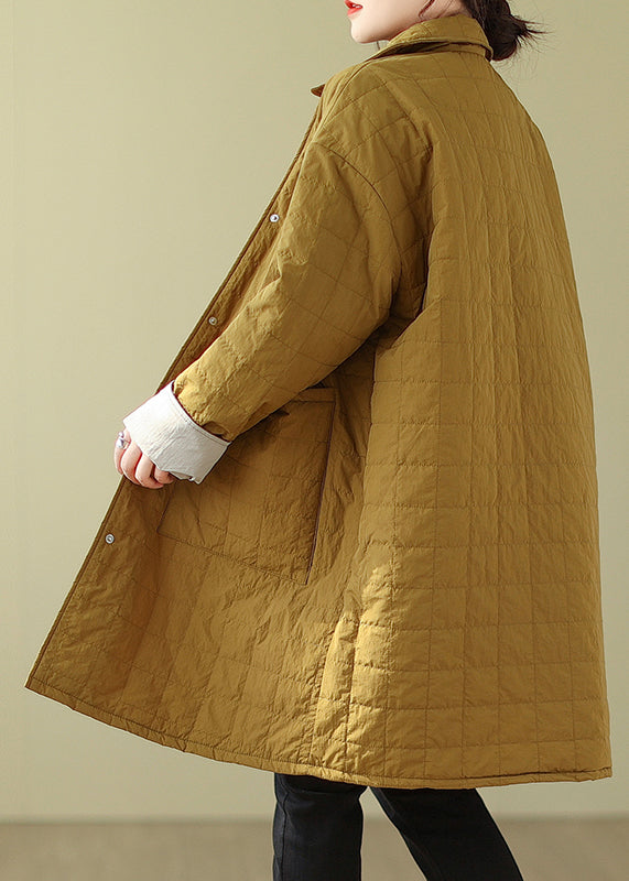 WW | Pocket Patchwork Fine Cotton-Filled Coats Peter Pan Collar Winter