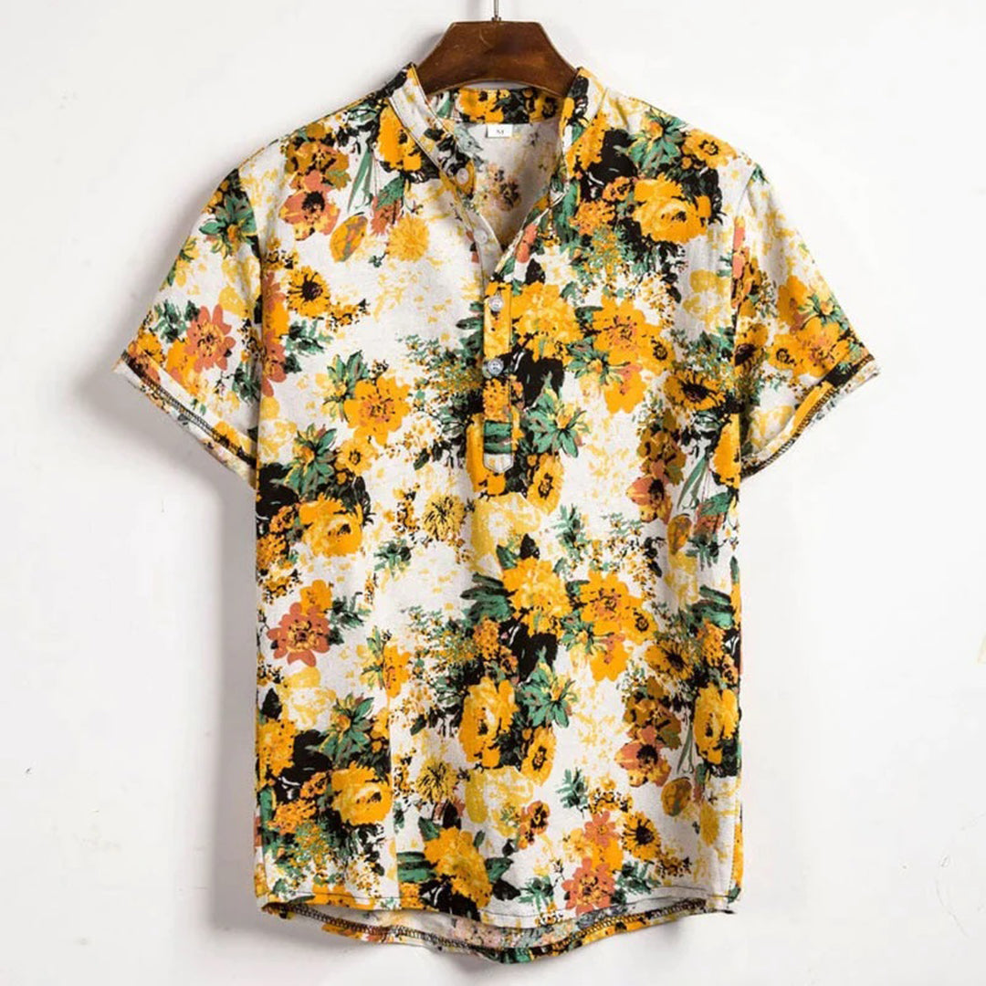 WW - Blumiges Herrenhemd