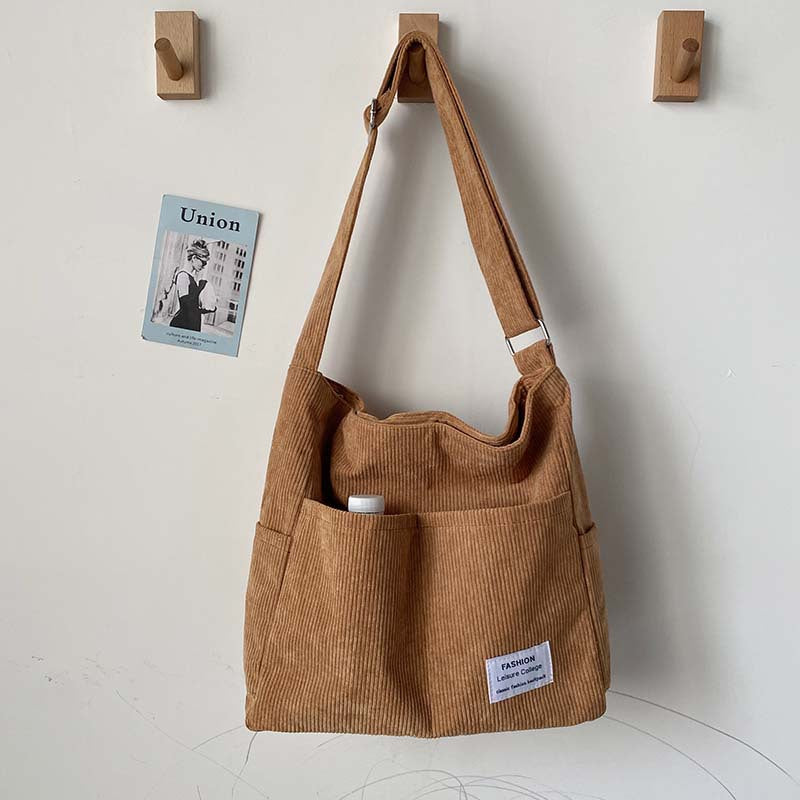 WW | Wide Corduroy Shoulder Bag