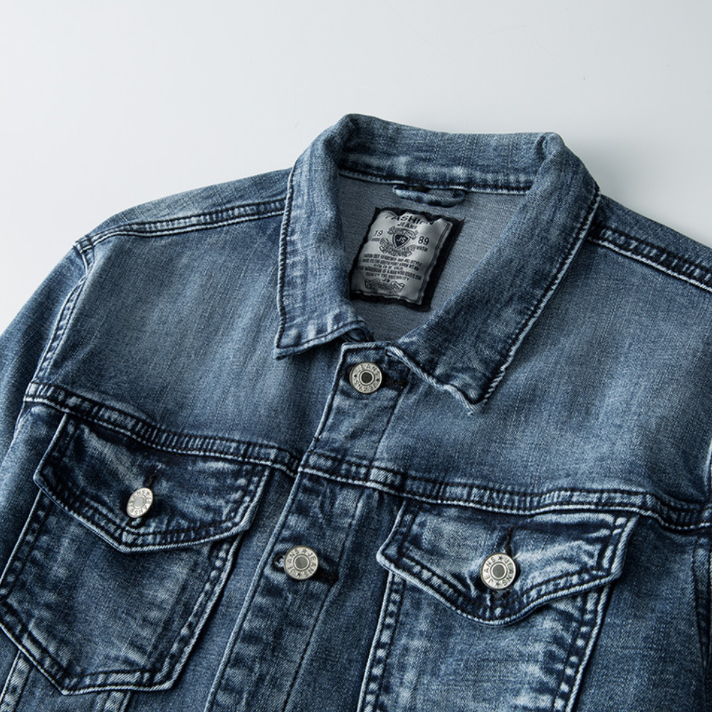 WW | Lässige Jeansjacke Für Männer Im Vintage Stil