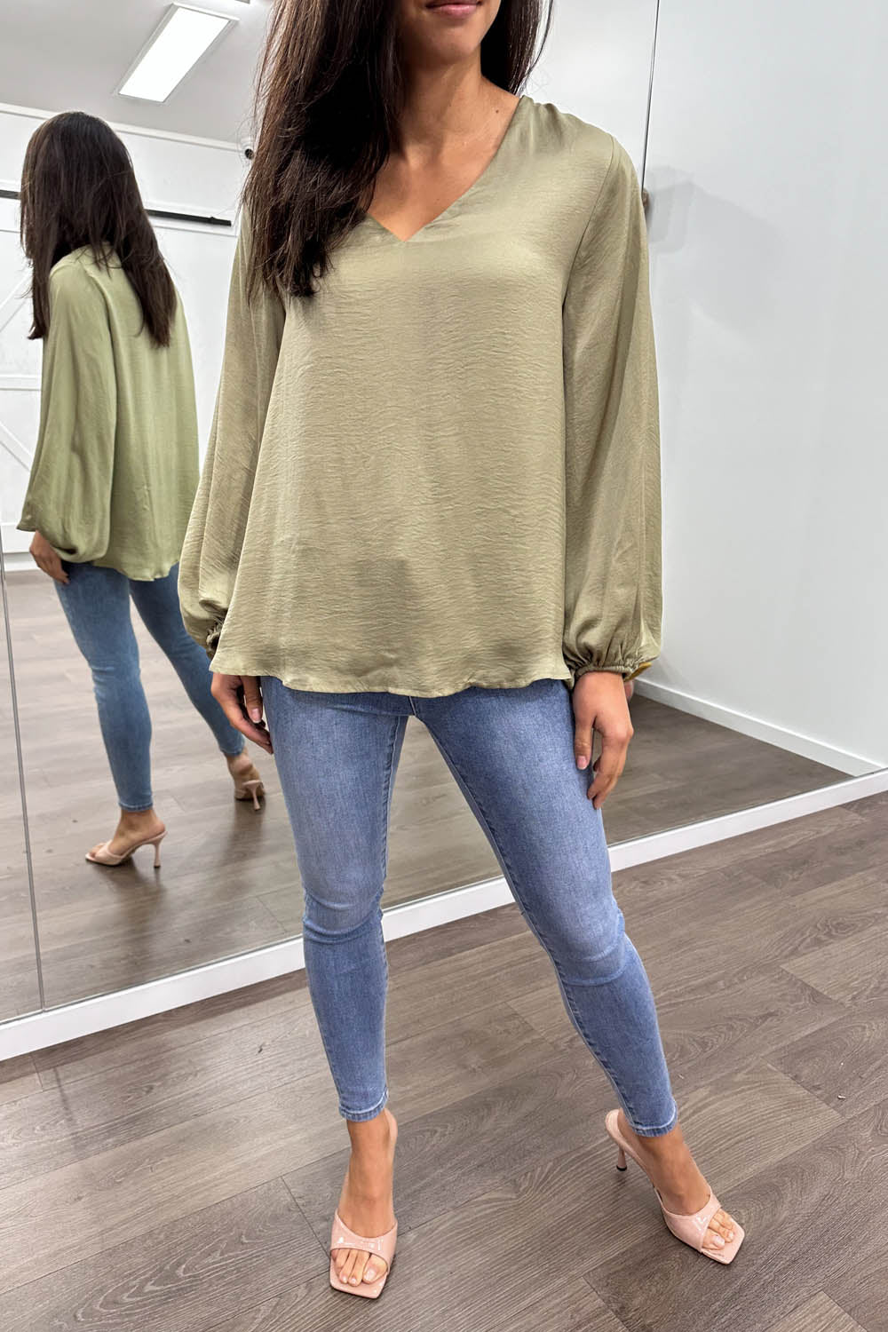 WW | Women's Blouse With Modern V-Neck