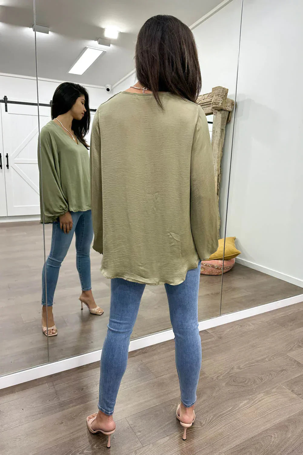 WW | Women's Blouse With Modern V-Neck