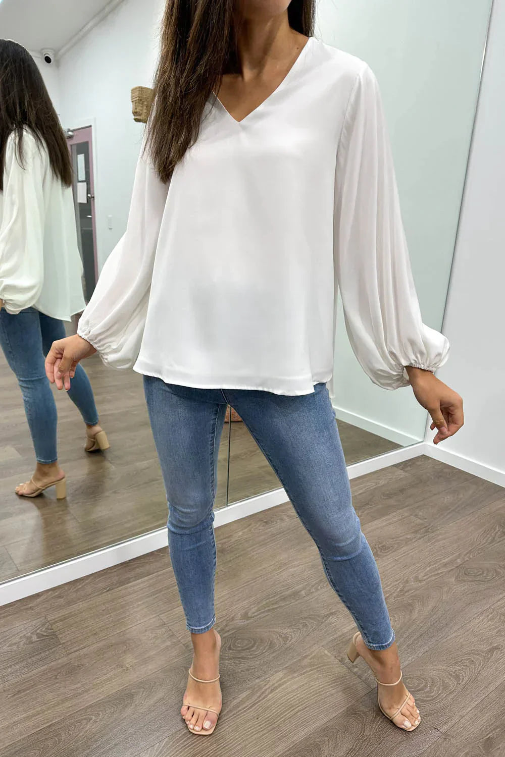 WW | Women's Blouse With Modern V-Neck