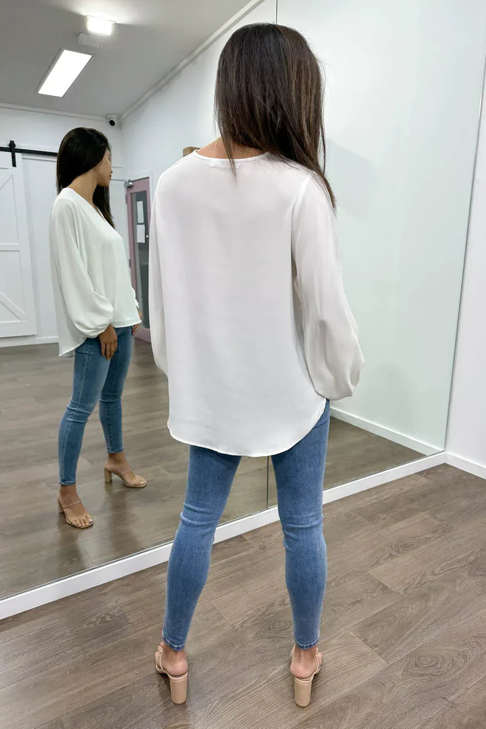 WW | Women's Blouse With Modern V-Neck