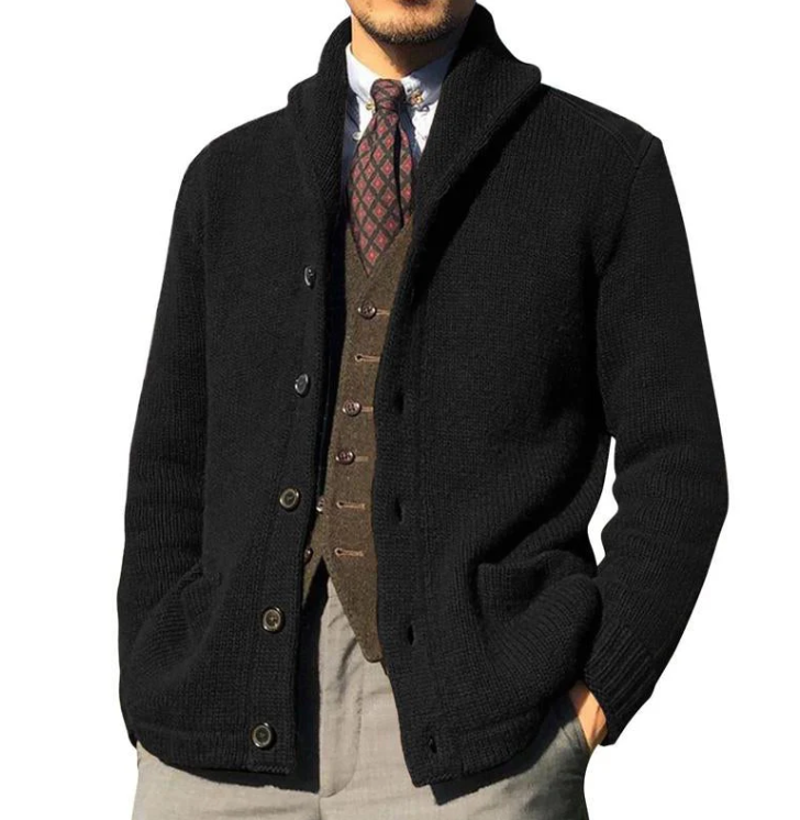 WW | Klassische Strickjacke für Herren mit Knöpfen