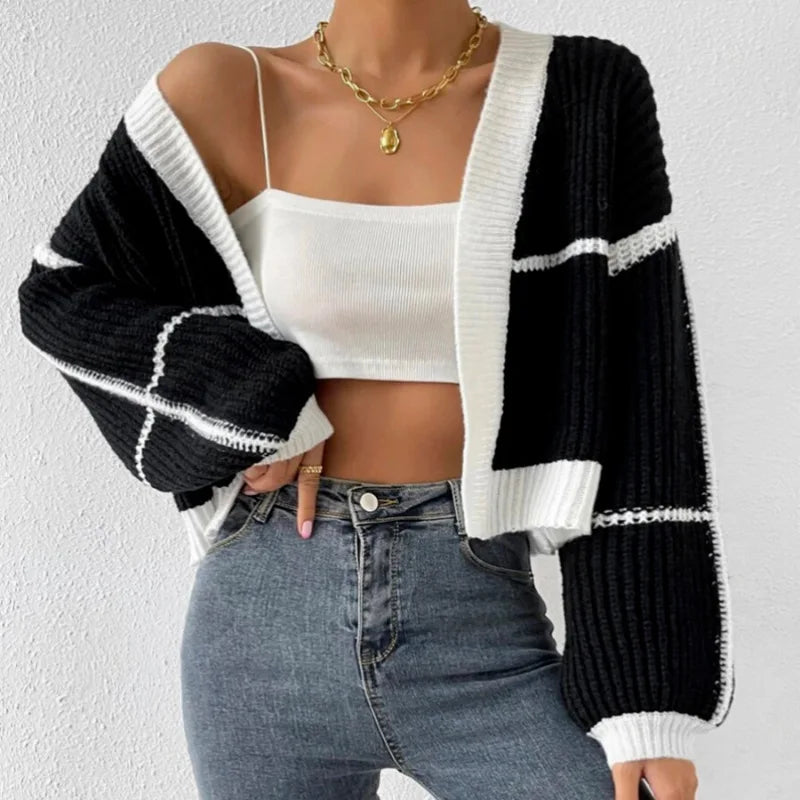 WW | Women's Cardigan with Color and Long Sleeves