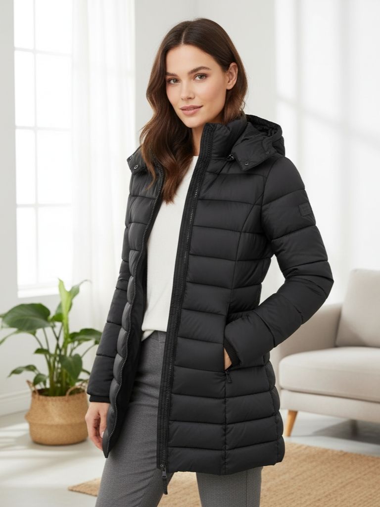 WW | Damen Steppjacke mit Kapuze, elegant und bequem