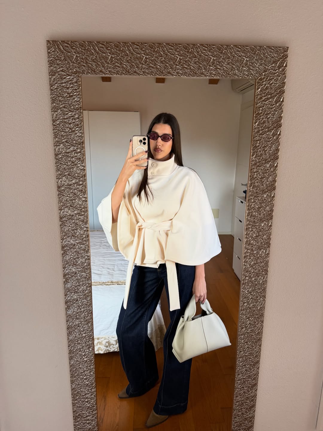 WW | Elegant Cape Jacket with High Collar