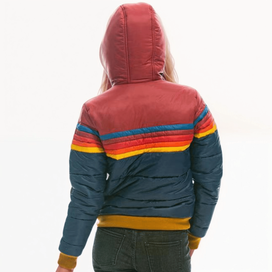 WW | Farbblock Pufferjacke - Leichte Isolierung - Vintage-Stil - Herbst- und Frühlingsschichtung