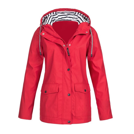 WW | Damen-Übergangsjacke mit gestreifter Kapuze