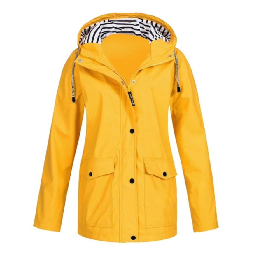 WW | Damen-Übergangsjacke mit gestreifter Kapuze