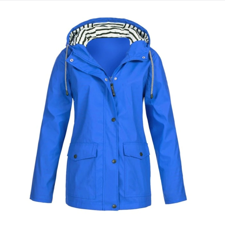 WW | Damen-Übergangsjacke mit gestreifter Kapuze