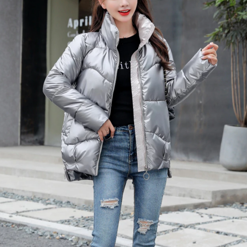 WW | Winter-Steppjacke für Damen in Metallic