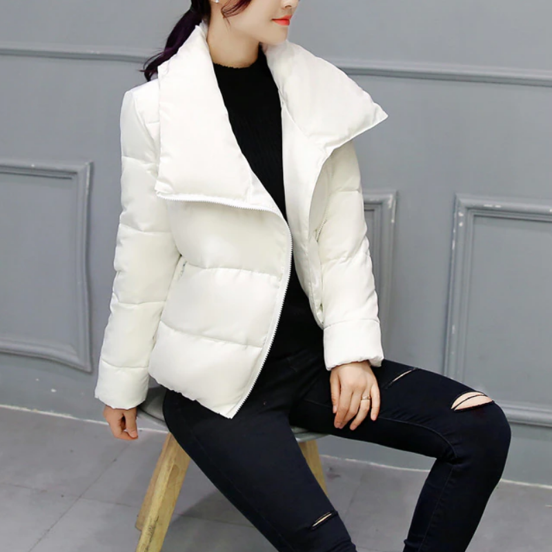 WW | Damen Winterjacke mit asymmetrischem Kragen