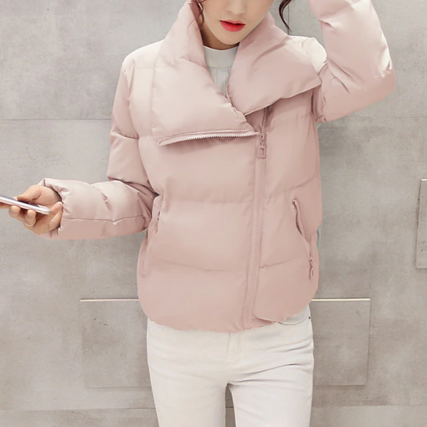 WW | Damen Winterjacke mit asymmetrischem Kragen