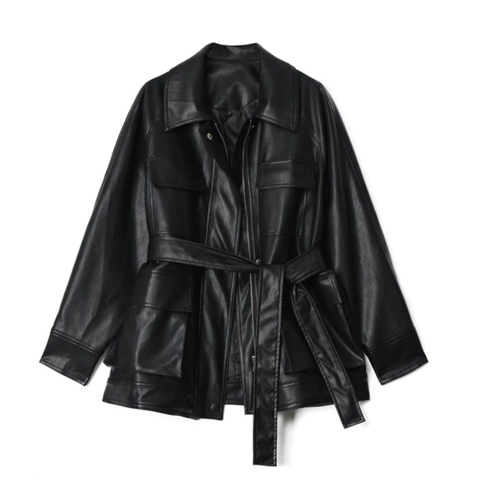 WW | Women's loose-fit leather jacket