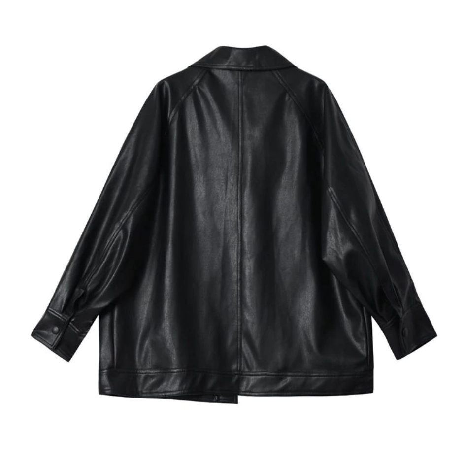 WW | Women's loose-fit leather jacket