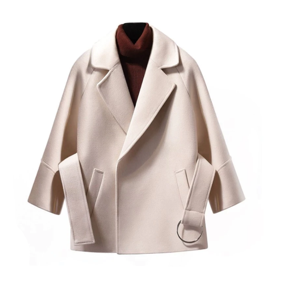 WW | Short Women's Coat with Wide Belt