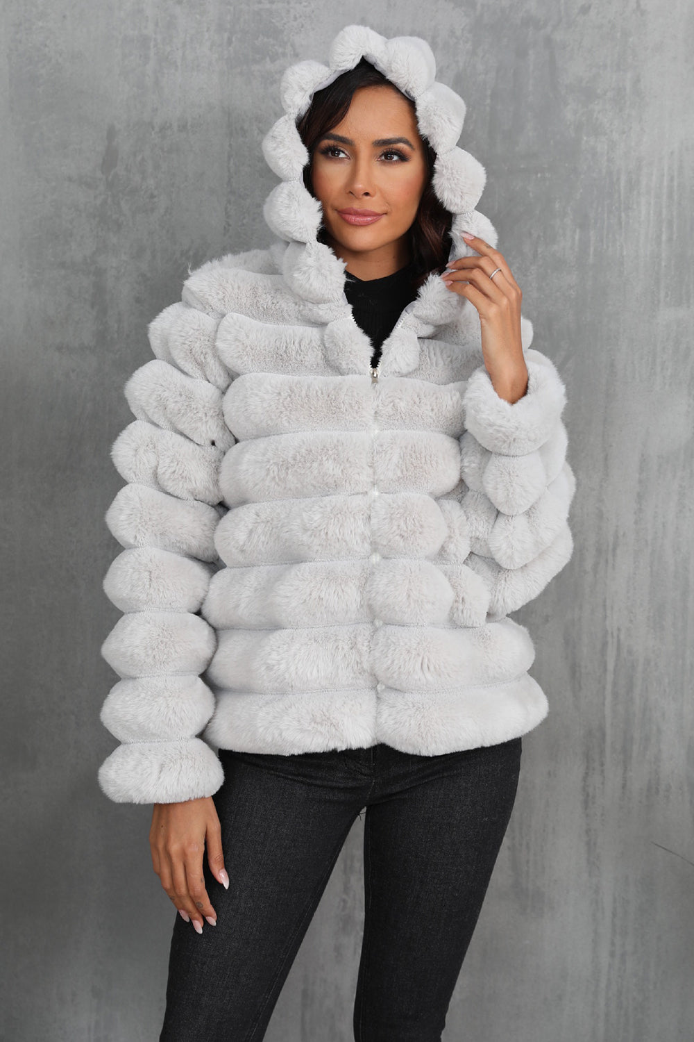 WW | Women's Fitted Teddy Jacket with Hood