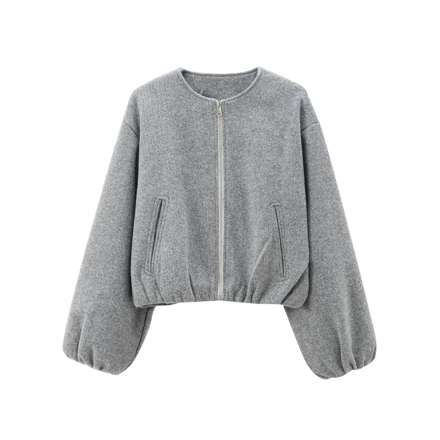 WW | Women's Bomber Jacket with Zipper and Elastic Fit