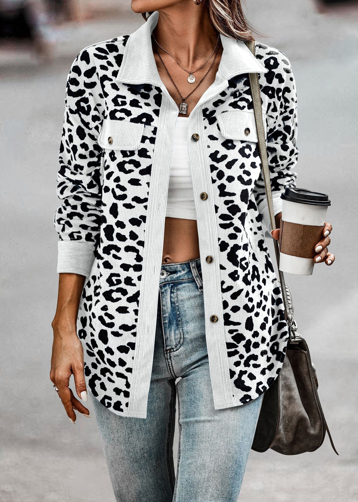WW | Women's Chic Leopard Print Jacket