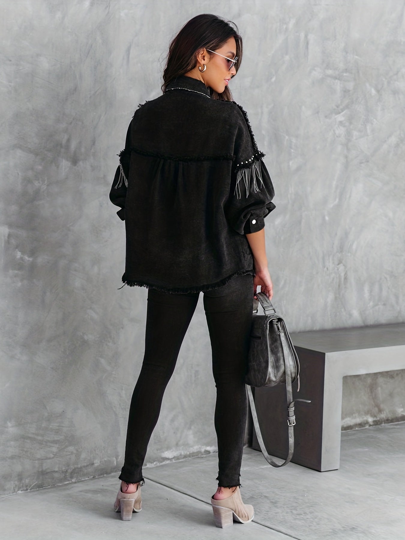 WW | Stylish denim jacket with fringe