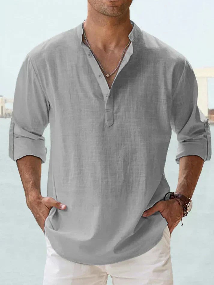 WW | Men's Long-Sleeve Linen and Cotton Shirt