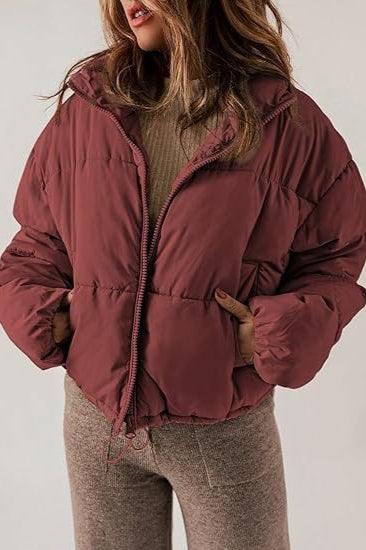 WW | Schlichte gestepptes Puffer-Jacke