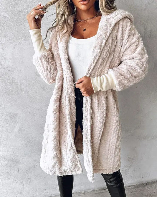 WW | Damen-Hoodie-Mantel inbeige