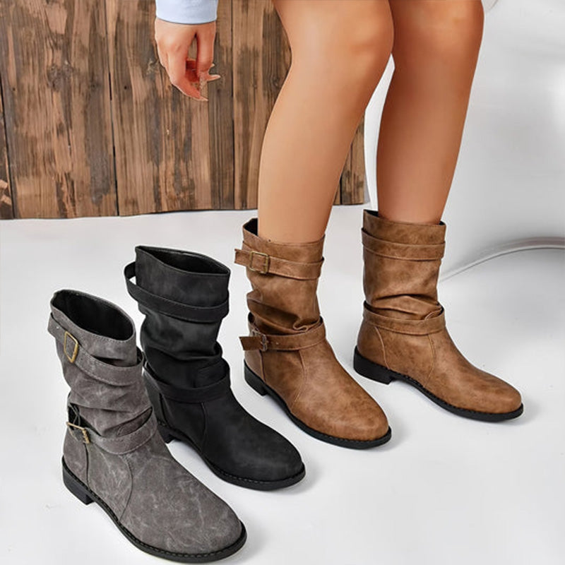 WW | Lederstiefel mit Schnallendetail